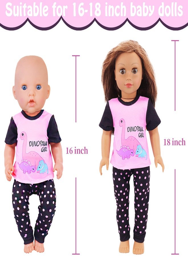 UNICORN ELEMENT 5 Set Baby Doll Clothes for 14-18 Inch Dolls，14-16 Inch Doll Accessories with Short Sleeves for New Born Baby Dolls（No Doll） - Image 4